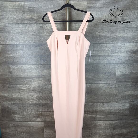 Madison Grey Sleeveless Slit Midi Dress Size 10 - Picture 1 of 7